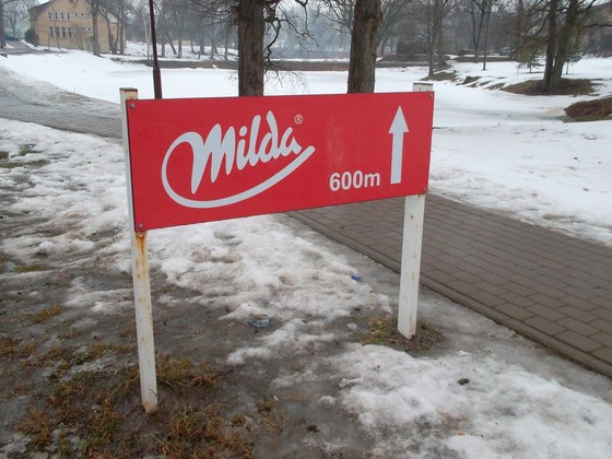 Milda. Дорожный указатель