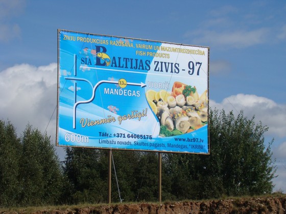 Baltijas zivis. Baner no PVC