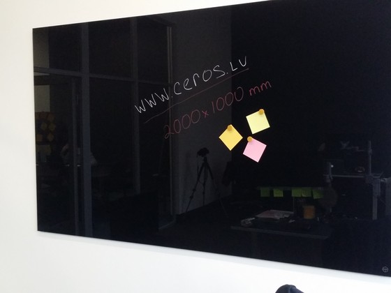 Magnestiska tāfele Melna catchbox 1.2x2m Ceros.LV  (3)